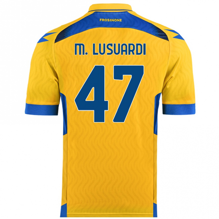 Kids Football Mateus Lusuardi #47 Yellow Home Jersey 2024/25 T-Shirt Uk