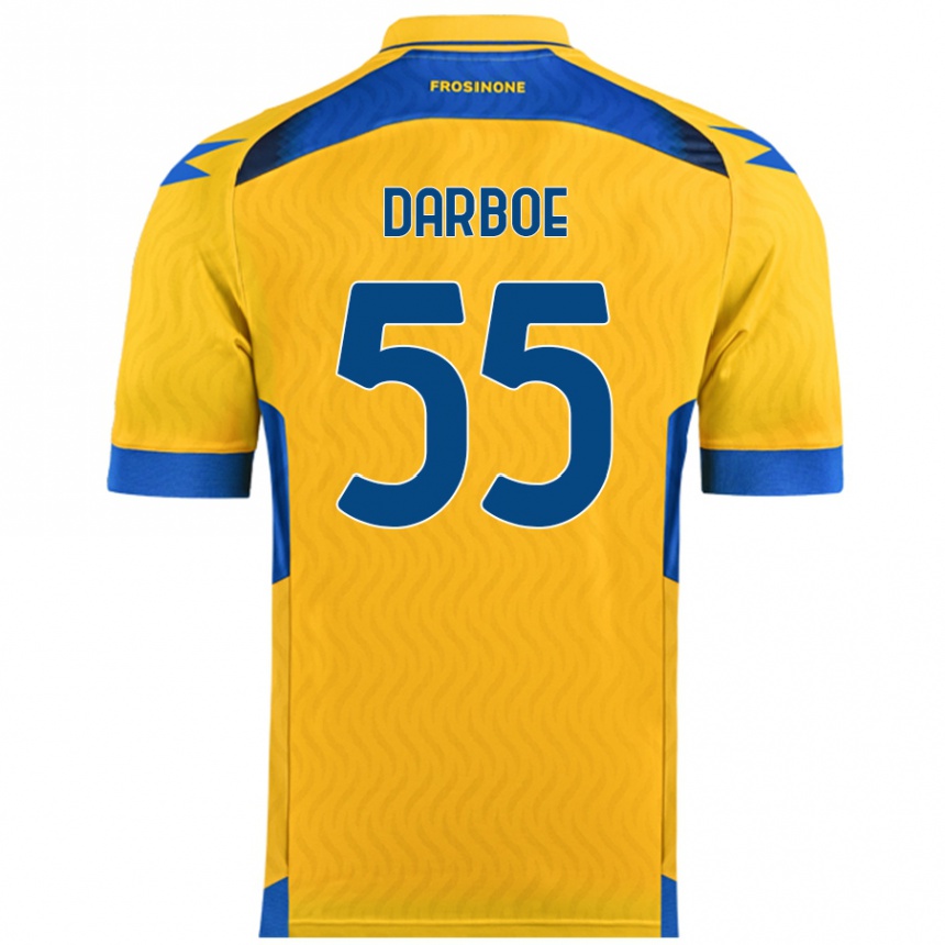 Kids Football Ebrima Darboe #55 Yellow Home Jersey 2024/25 T-Shirt Uk