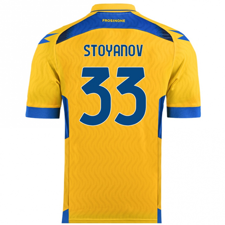 Kids Football Steliyan Stoyanov #33 Yellow Home Jersey 2024/25 T-Shirt Uk