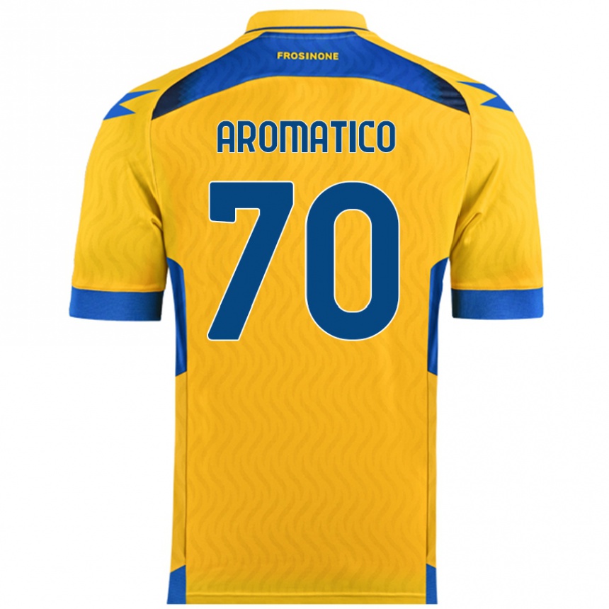 Kids Football Raul Aromatico #70 Yellow Home Jersey 2024/25 T-Shirt Uk