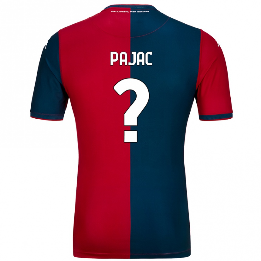 Kids Football Marko Pajac #0 Red Dark Blue Home Jersey 2024/25 T-Shirt Uk