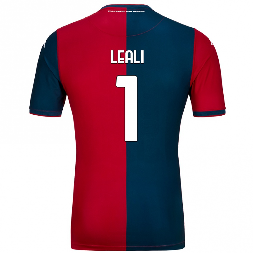 Kids Football Nicola Leali #1 Red Dark Blue Home Jersey 2024/25 T-Shirt Uk