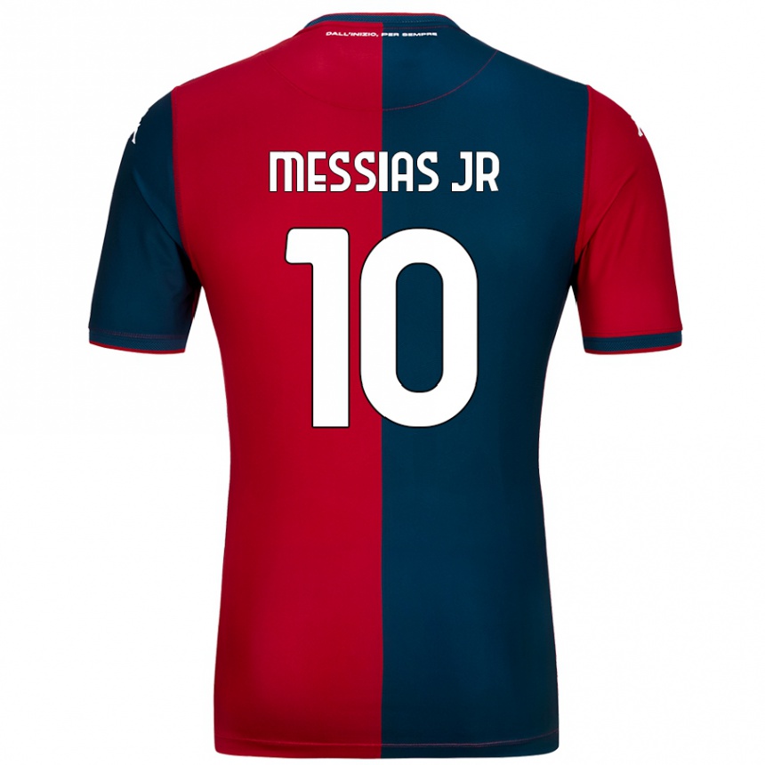 Kids Football Junior Messias #10 Red Dark Blue Home Jersey 2024/25 T-Shirt Uk