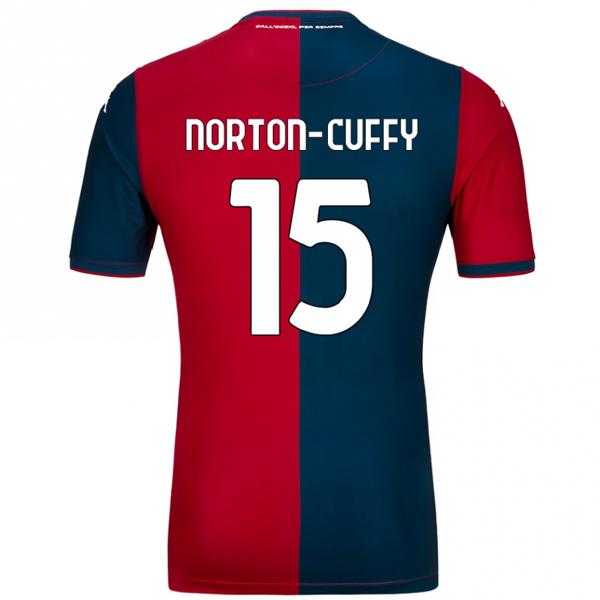 Kids Football Brooke Norton-Cuffy #15 Red Dark Blue Home Jersey 2024/25 T-Shirt Uk