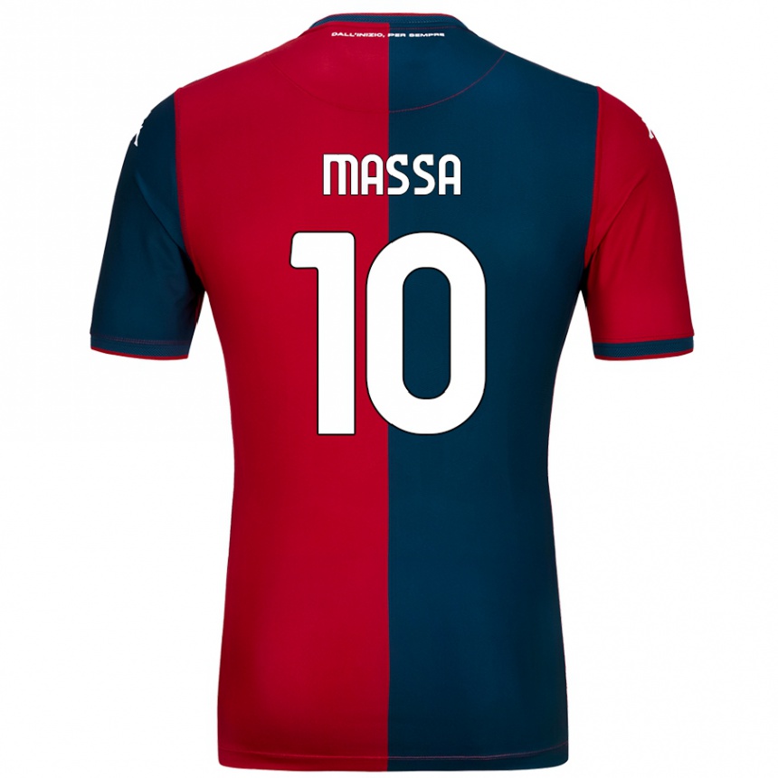 Kids Football Alessandra Massa #10 Red Dark Blue Home Jersey 2024/25 T-Shirt Uk