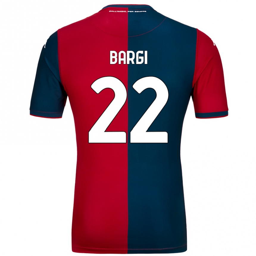 Kids Football Caterina Bargi #22 Red Dark Blue Home Jersey 2024/25 T-Shirt Uk