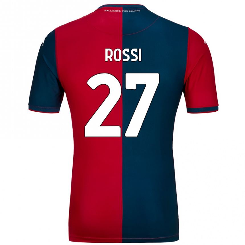 Kids Football Lucrezia Rossi #27 Red Dark Blue Home Jersey 2024/25 T-Shirt Uk