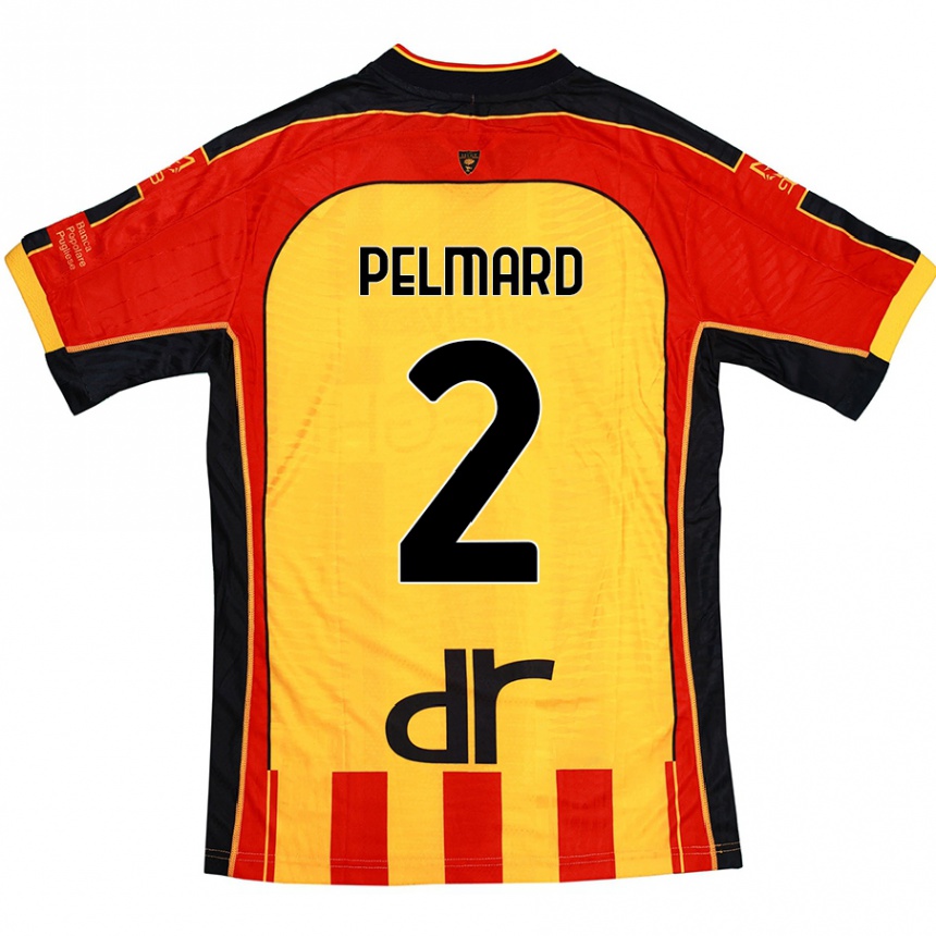 Kids Football Andy Pelmard #2 Yellow Red Home Jersey 2024/25 T-Shirt Uk