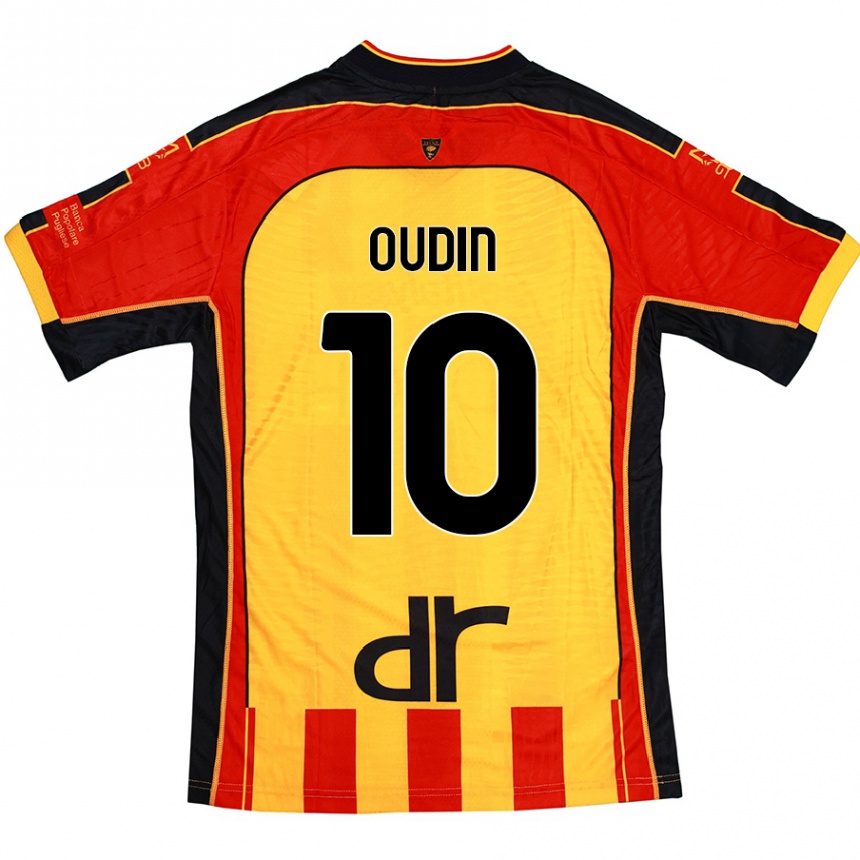 Kids Football Rémi Oudin #10 Yellow Red Home Jersey 2024/25 T-Shirt Uk