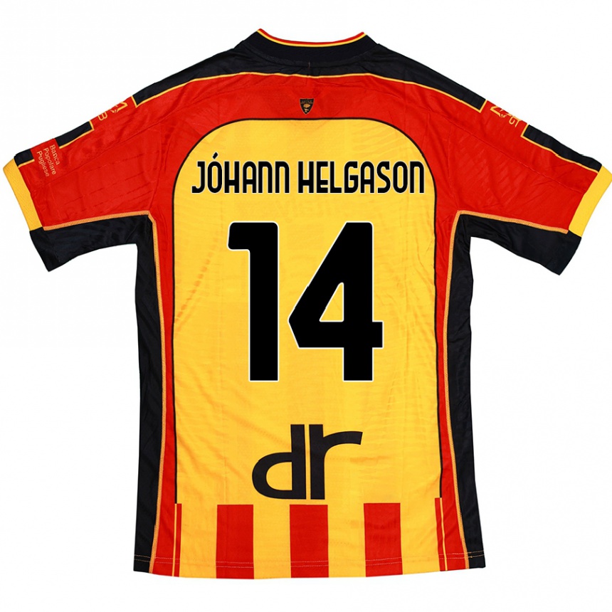 Kids Football Thórir Jóhann Helgason #14 Yellow Red Home Jersey 2024/25 T-Shirt Uk