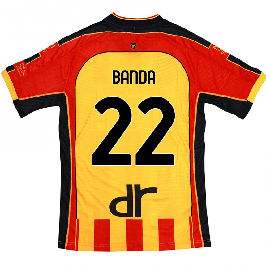 Kids Football Lameck Banda #22 Yellow Red Home Jersey 2024/25 T-Shirt Uk