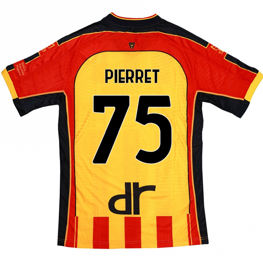 Kids Football Balthazar Pierret #75 Yellow Red Home Jersey 2024/25 T-Shirt Uk