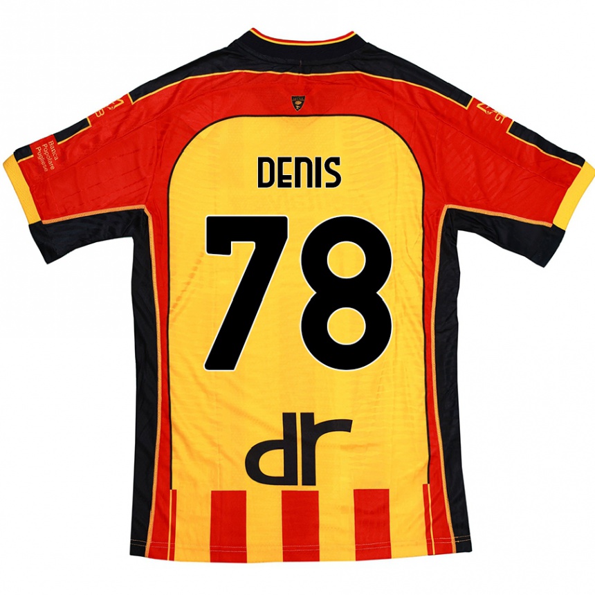 Kids Football Max Denis #78 Yellow Red Home Jersey 2024/25 T-Shirt Uk