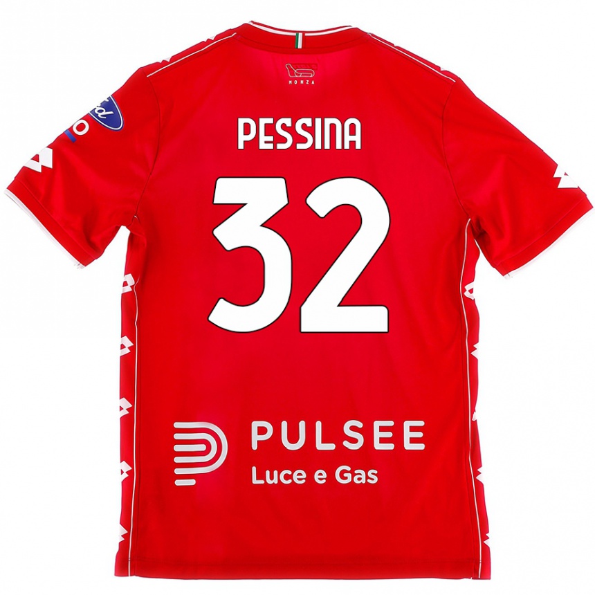 Kids Football Matteo Pessina #32 Red White Home Jersey 2024/25 T-Shirt Uk