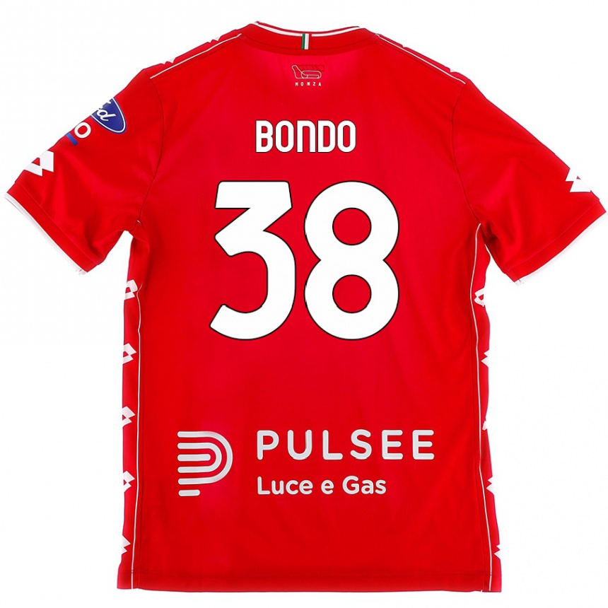 Kids Football Warren Bondo #38 Red White Home Jersey 2024/25 T-Shirt Uk