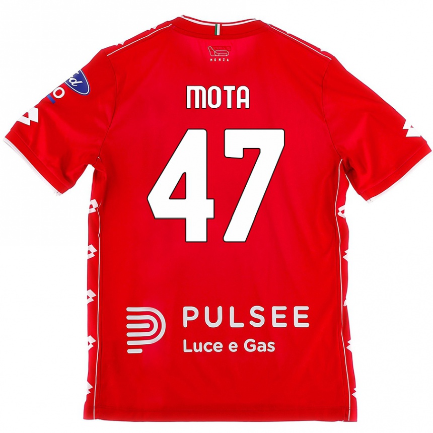 Kids Football Dany Mota #47 Red White Home Jersey 2024/25 T-Shirt Uk