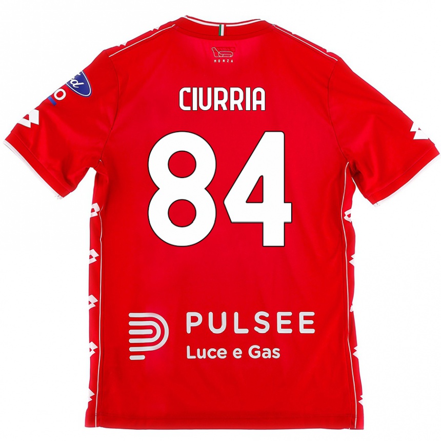 Kids Football Patrick Ciurria #84 Red White Home Jersey 2024/25 T-Shirt Uk