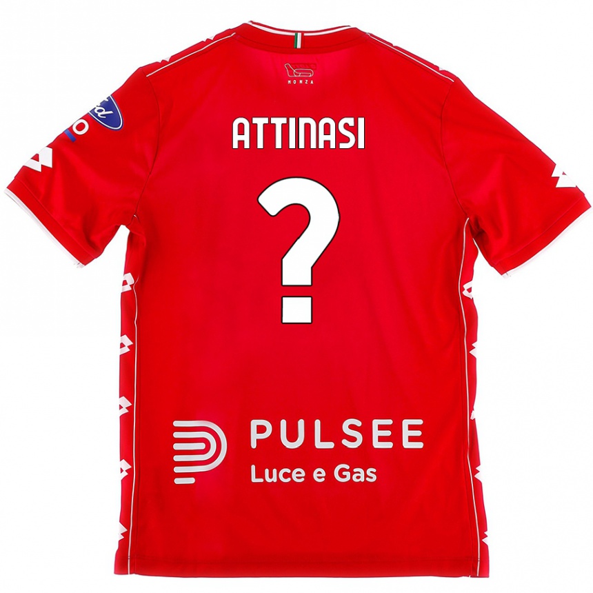 Kids Football Mattia Attinasi #0 Red White Home Jersey 2024/25 T-Shirt Uk