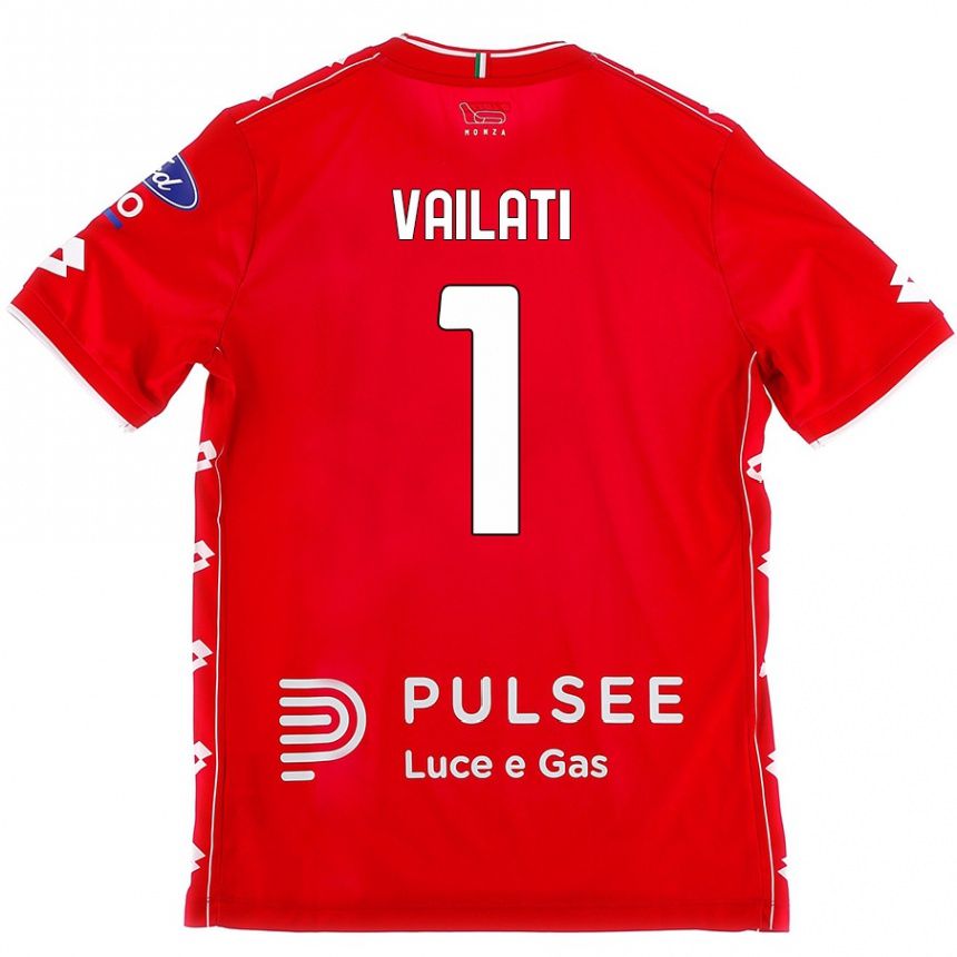 Kids Football Andrea Vailati #1 Red White Home Jersey 2024/25 T-Shirt Uk