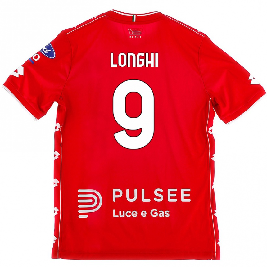 Kids Football Jordan Longhi #9 Red White Home Jersey 2024/25 T-Shirt Uk