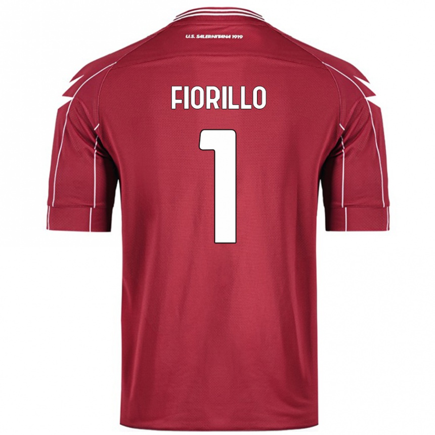 Kids Football Vincenzo Fiorillo #1 Burgundy Home Jersey 2024/25 T-Shirt Uk