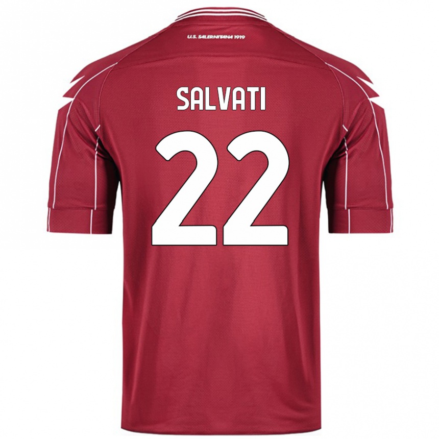 Kids Football Gregorio Salvati #22 Burgundy Home Jersey 2024/25 T-Shirt Uk