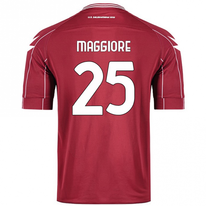 Kids Football Giulio Maggiore #25 Burgundy Home Jersey 2024/25 T-Shirt Uk