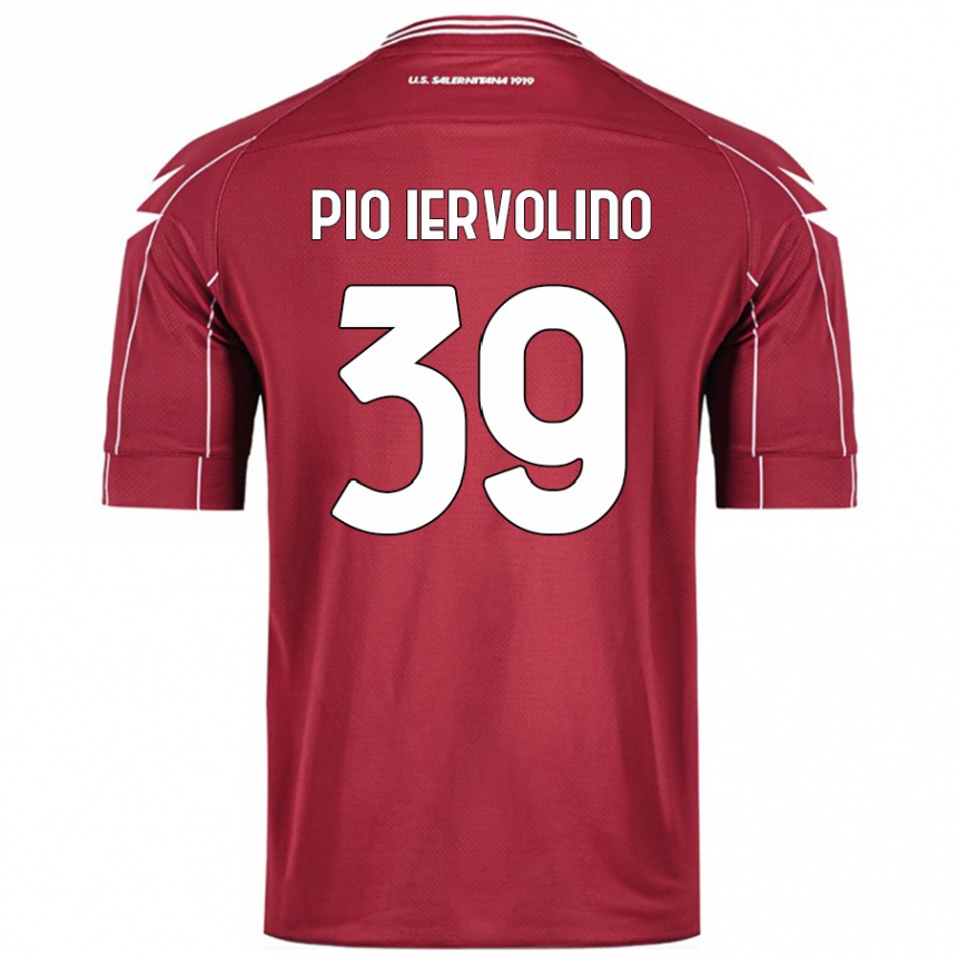 Kids Football Antonio Pio Iervolino #39 Burgundy Home Jersey 2024/25 T-Shirt Uk