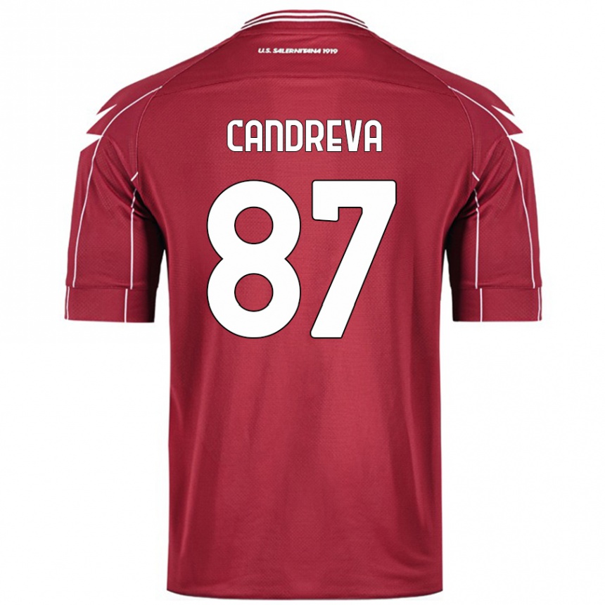 Kids Football Antonio Candreva #87 Burgundy Home Jersey 2024/25 T-Shirt Uk