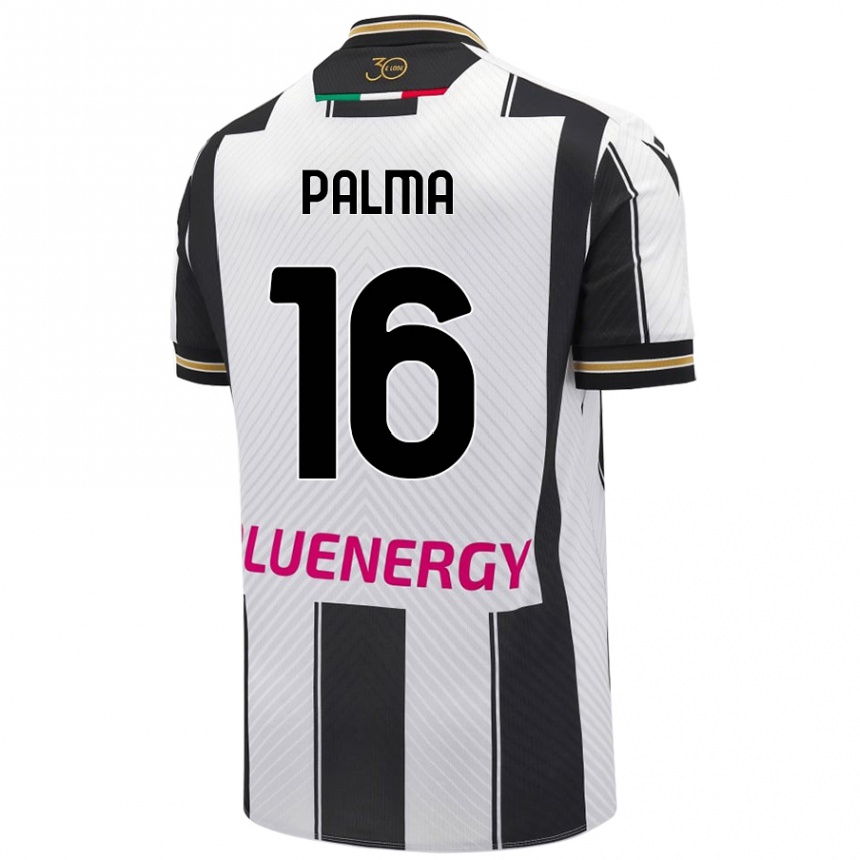 Kids Football Matteo Palma #16 White Black Home Jersey 2024/25 T-Shirt Uk