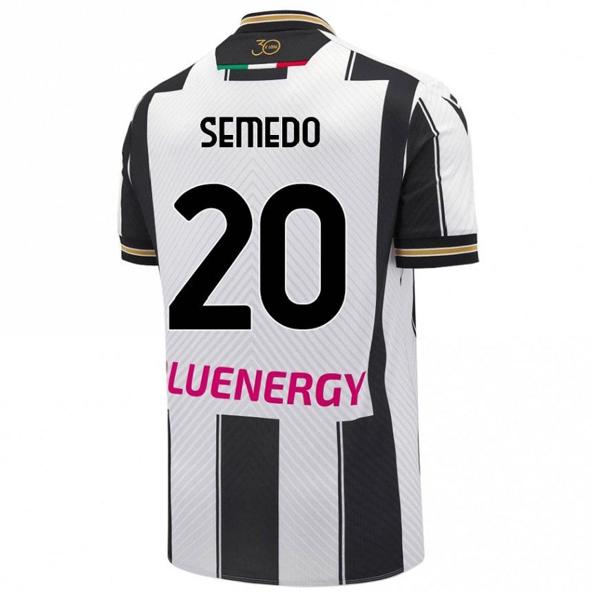 Kids Football Vivaldo Semedo #20 White Black Home Jersey 2024/25 T-Shirt Uk