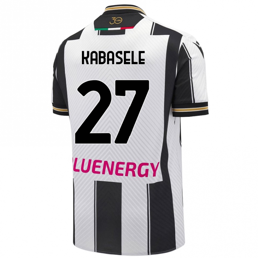 Kids Football Christian Kabasele #27 White Black Home Jersey 2024/25 T-Shirt Uk