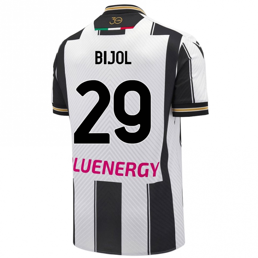 Kids Football Jaka Bijol #29 White Black Home Jersey 2024/25 T-Shirt Uk