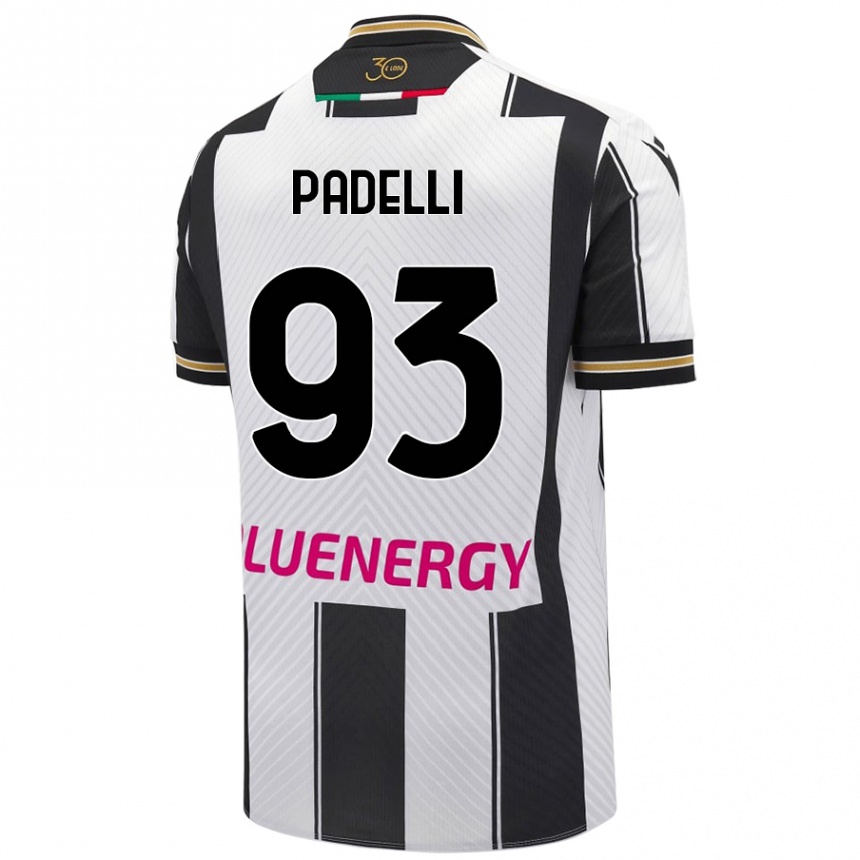 Kids Football Daniele Padelli #93 White Black Home Jersey 2024/25 T-Shirt Uk