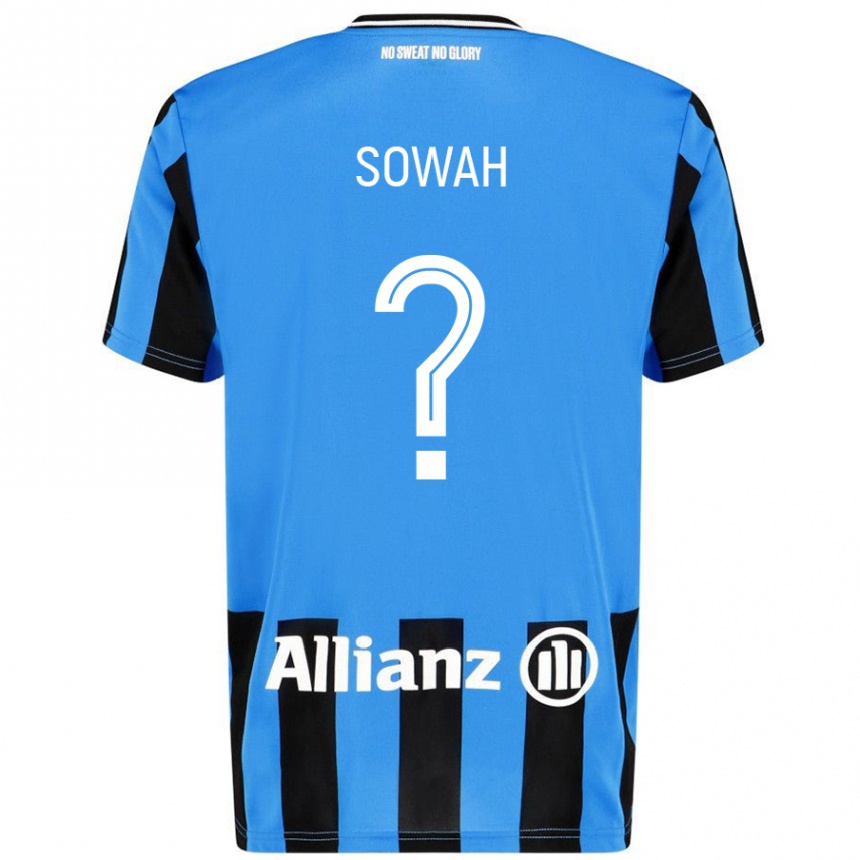 Kids Football Kamal Sowah #0 Sky Blue Black Home Jersey 2024/25 T-Shirt Uk