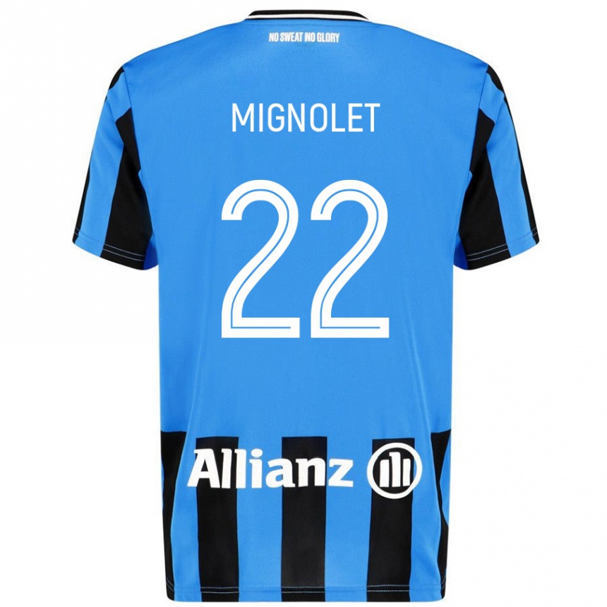 Kids Football Simon Mignolet #22 Sky Blue Black Home Jersey 2024/25 T-Shirt Uk