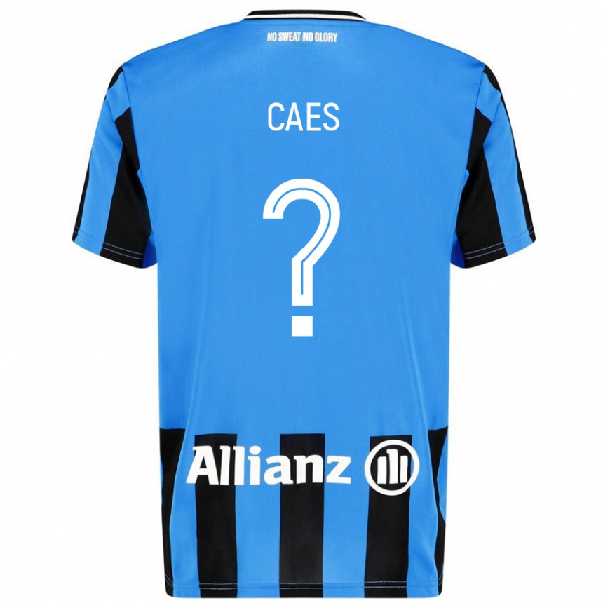 Kids Football Jippe Caes #0 Sky Blue Black Home Jersey 2024/25 T-Shirt Uk