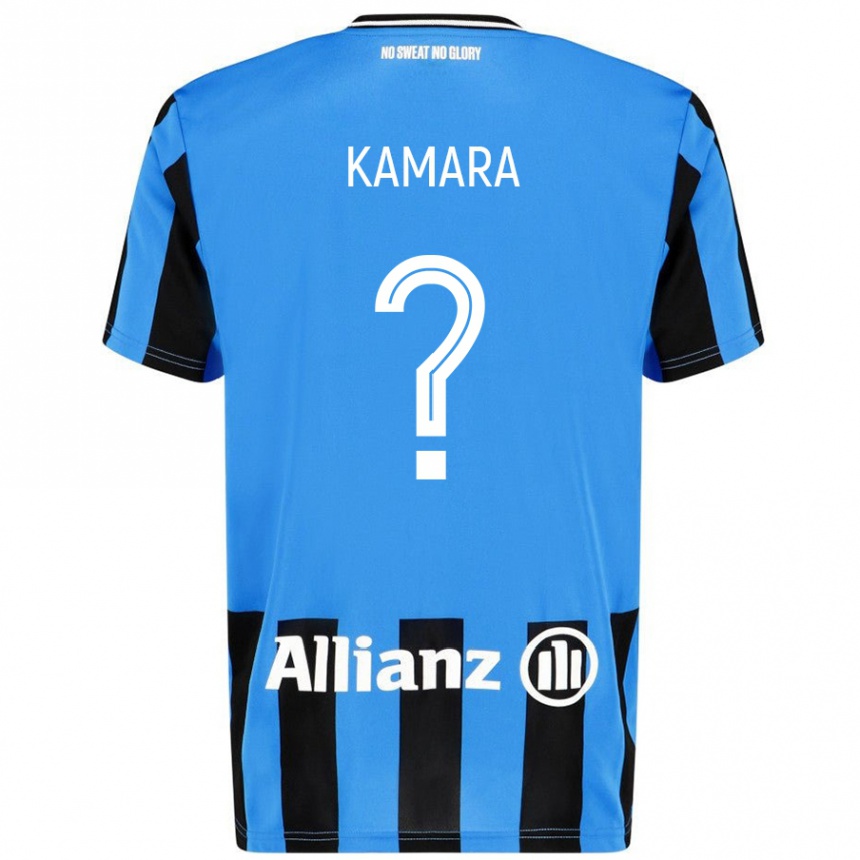 Kids Football Al-Hassan Kamara #0 Sky Blue Black Home Jersey 2024/25 T-Shirt Uk