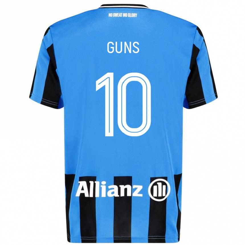 Kids Football Celien Guns #10 Sky Blue Black Home Jersey 2024/25 T-Shirt Uk