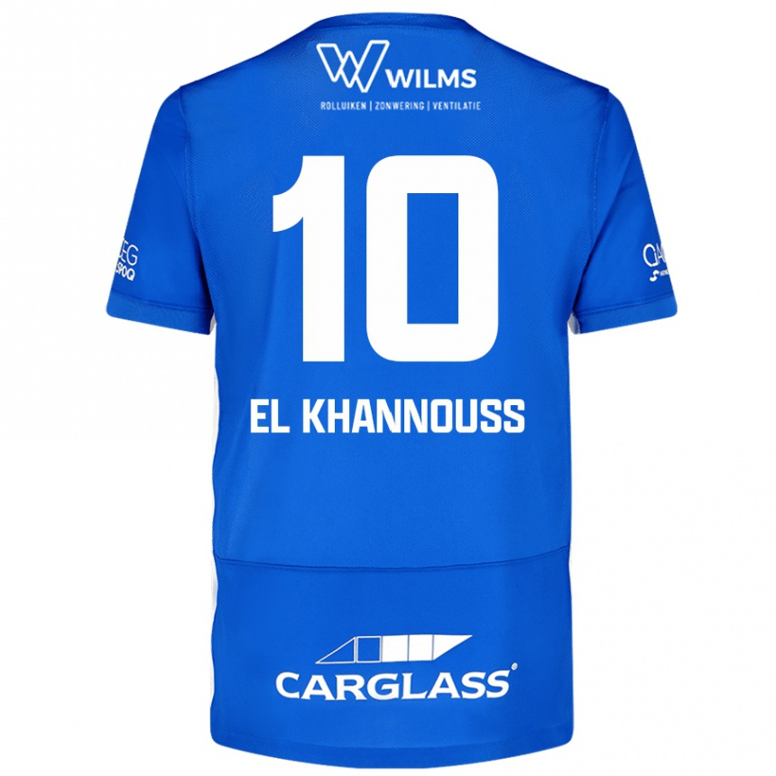 Kids Football Bilal El Khannouss #10 Blue Home Jersey 2024/25 T-Shirt Uk