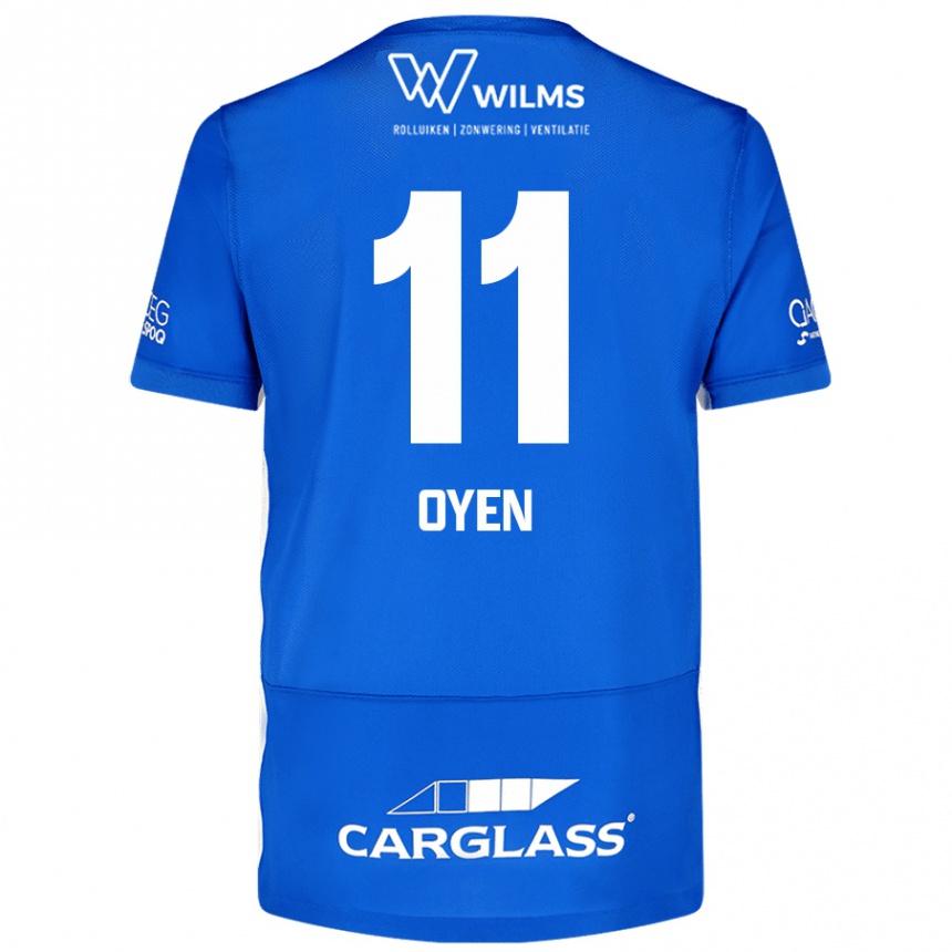 Kids Football Luca Oyen #11 Blue Home Jersey 2024/25 T-Shirt Uk