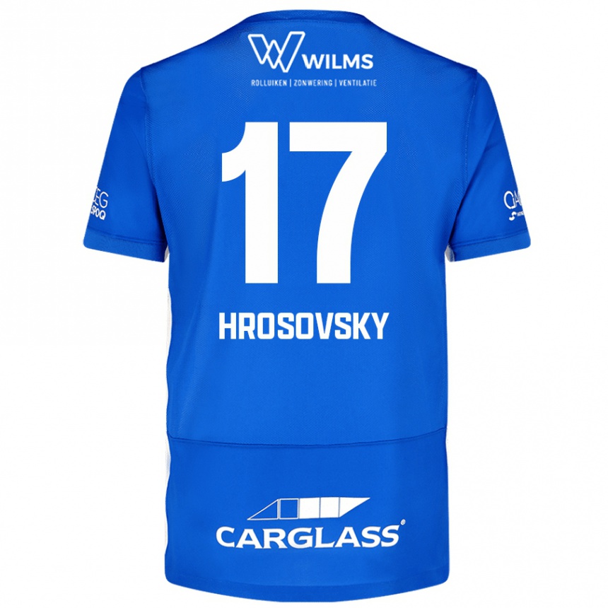 Kids Football Patrik Hrosovsky #17 Blue Home Jersey 2024/25 T-Shirt Uk