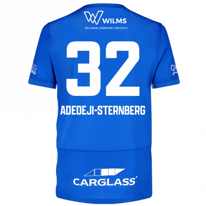 Kids Football Noah Adedeji-Sternberg #32 Blue Home Jersey 2024/25 T-Shirt Uk