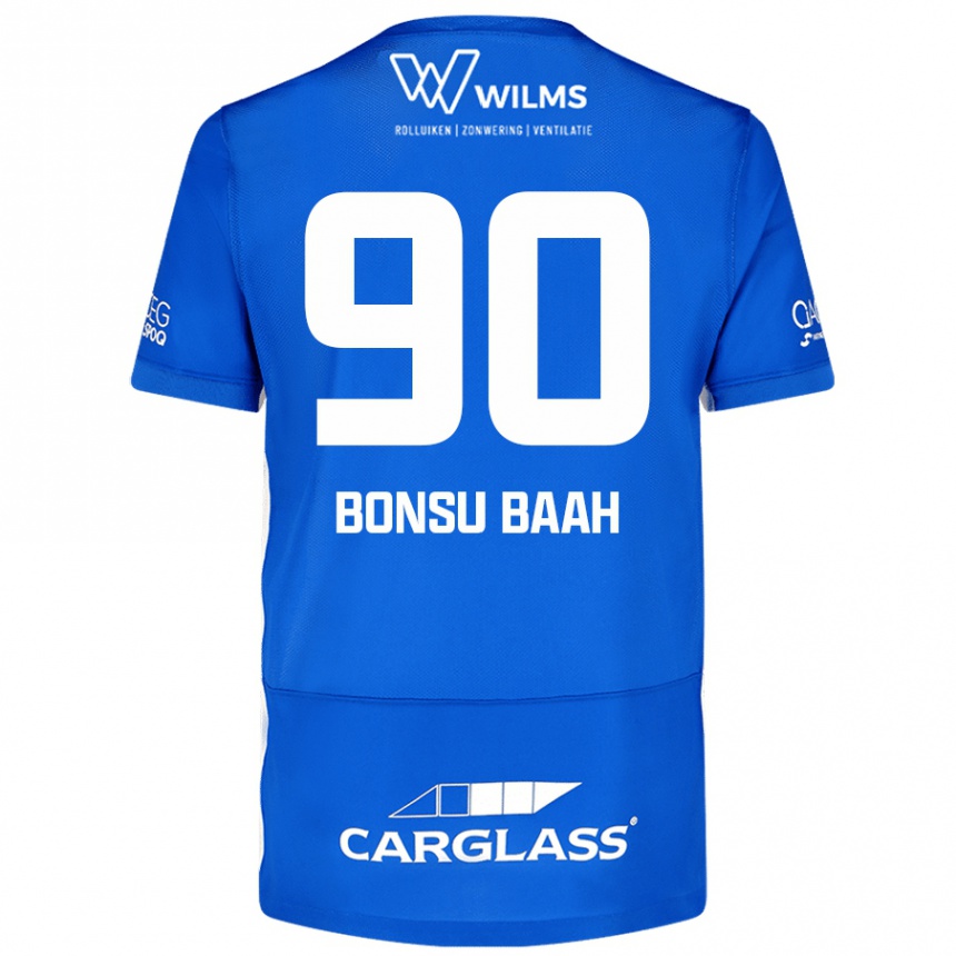 Kids Football Christopher Bonsu Baah #90 Blue Home Jersey 2024/25 T-Shirt Uk