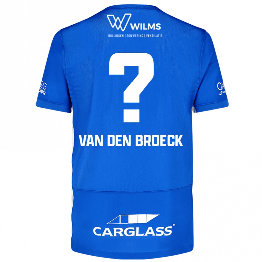 Kids Football Kobe Van Den Broeck #0 Blue Home Jersey 2024/25 T-Shirt Uk