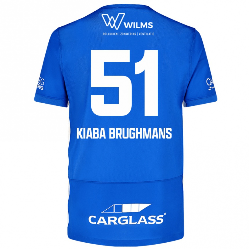 Kids Football Lucca Kiaba Brughmans #51 Blue Home Jersey 2024/25 T-Shirt Uk