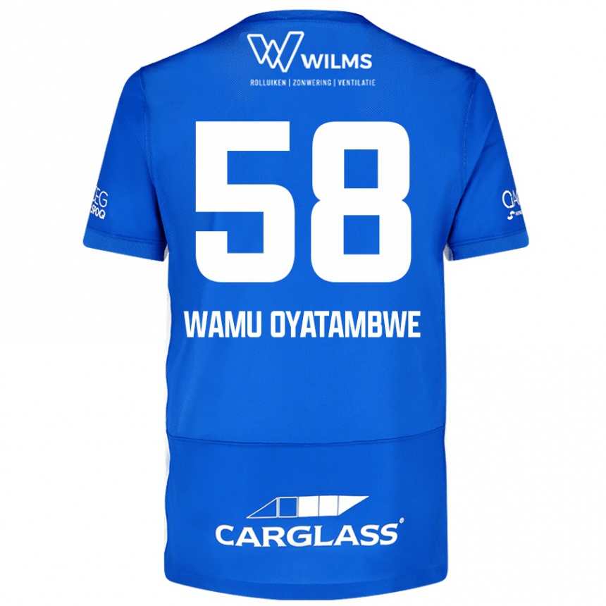 Kids Football Matthias Wamu Oyatambwe #58 Blue Home Jersey 2024/25 T-Shirt Uk