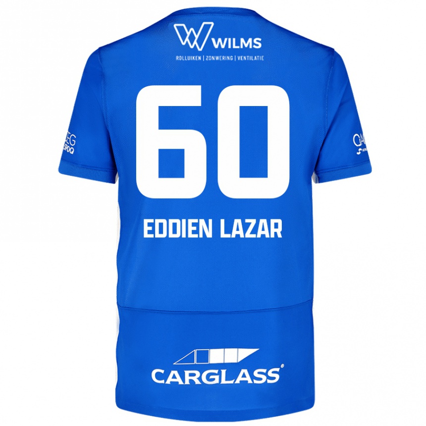 Kids Football Saif Eddien Lazar #60 Blue Home Jersey 2024/25 T-Shirt Uk