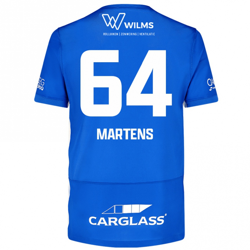 Kids Football Nolan Martens #64 Blue Home Jersey 2024/25 T-Shirt Uk