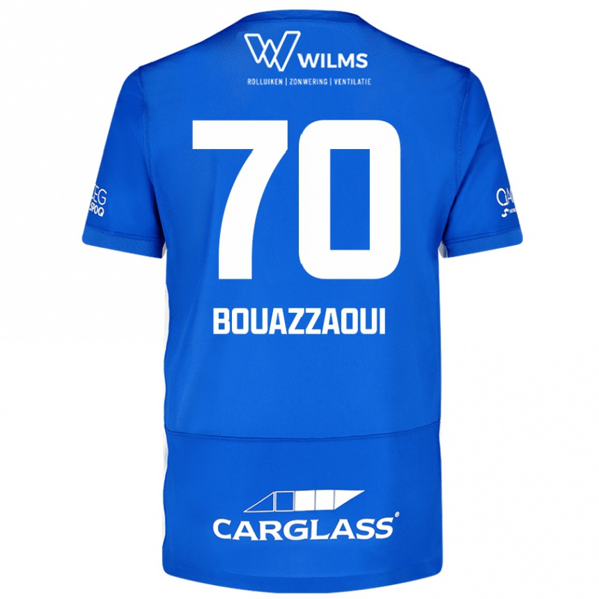 Kids Football Ilyas Bouazzaoui #70 Blue Home Jersey 2024/25 T-Shirt Uk